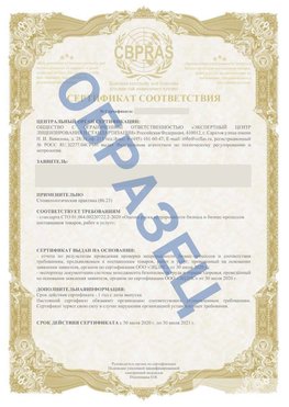 Образец Сертификат СТО 01.064.00220722.2-2020 Холмск Сертификат СТО 01.064.00220722.2-2020 